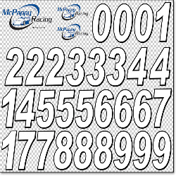 RC Number Decal Sheet